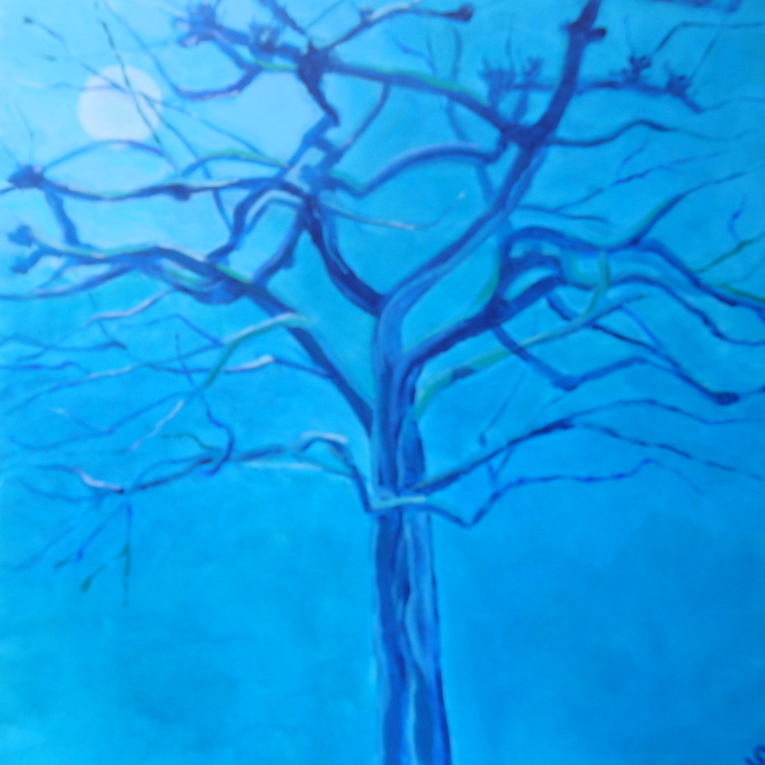 appelboom in blauw