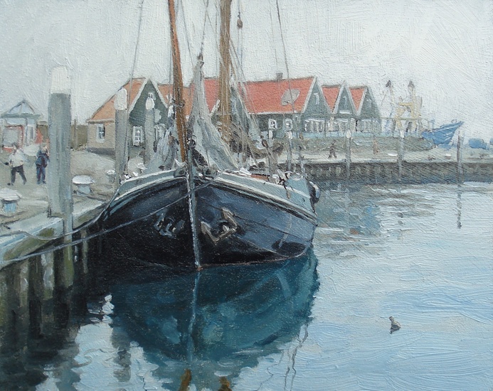 Loodsbotter`Texelstroom` in het haventje van Oudeschild