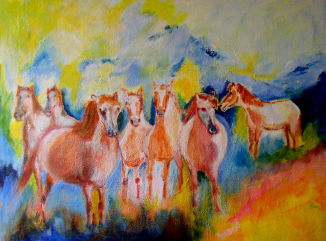 impressie konikpaarden