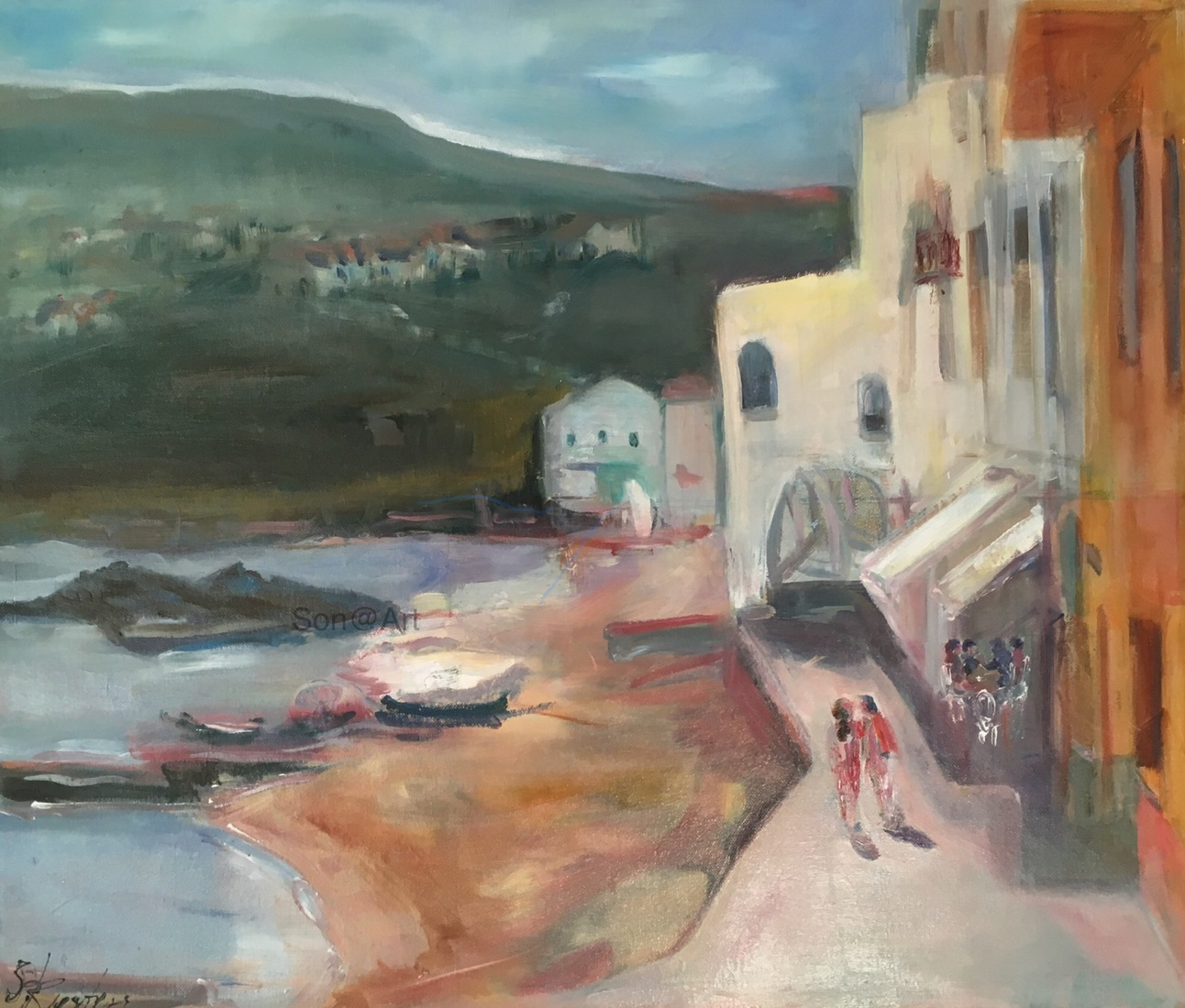 Playa Port Bo,olieverf