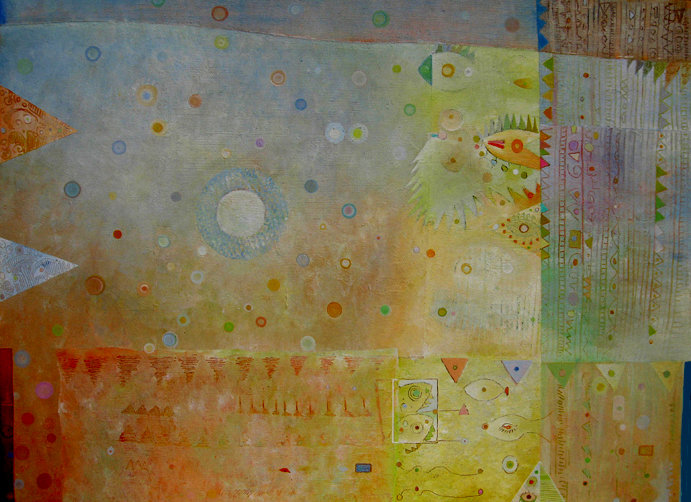 Het landschap bij nacht