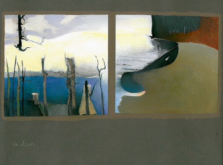 Broken boat waiting sea #8