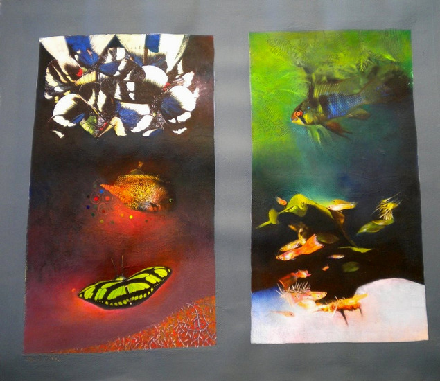 Sunflowers-Winter scene-Landscape #19