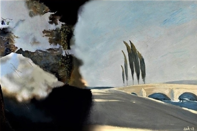 Tree landscape on the abstraction #11