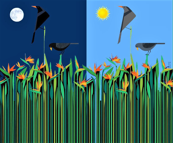 Night in the morning into Waiting for the sun and the moonlight #35