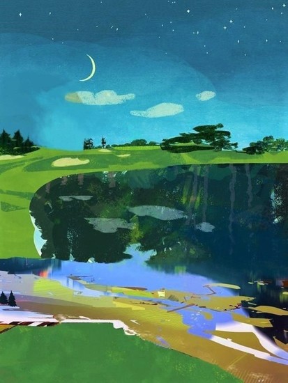 Night Moon With The Star #52