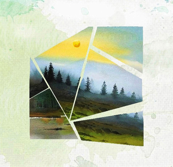 Landscape abstract watercolor #13