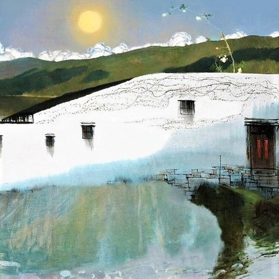 Landscape Sun on house #35