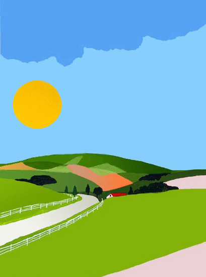 Spring sun landscape #97