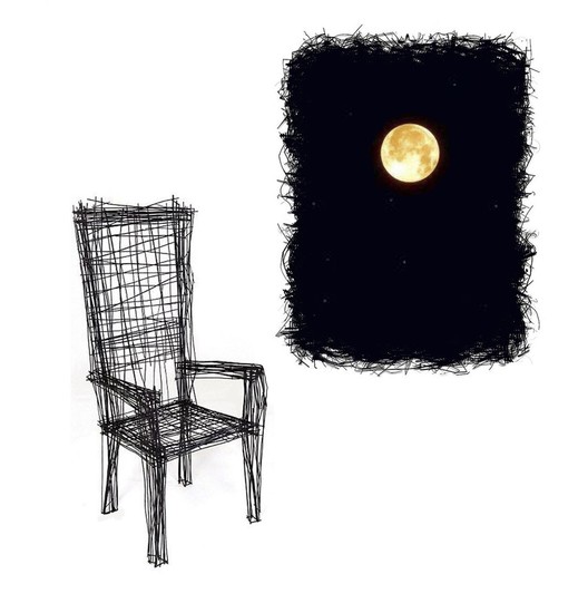A Chair in a Room with the Moon #126