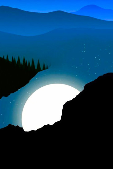 The Big Moon in Landscape #128