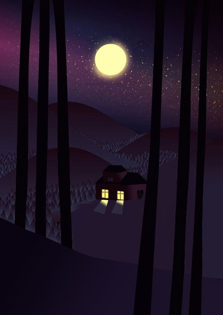 Night Moon Landscape #198