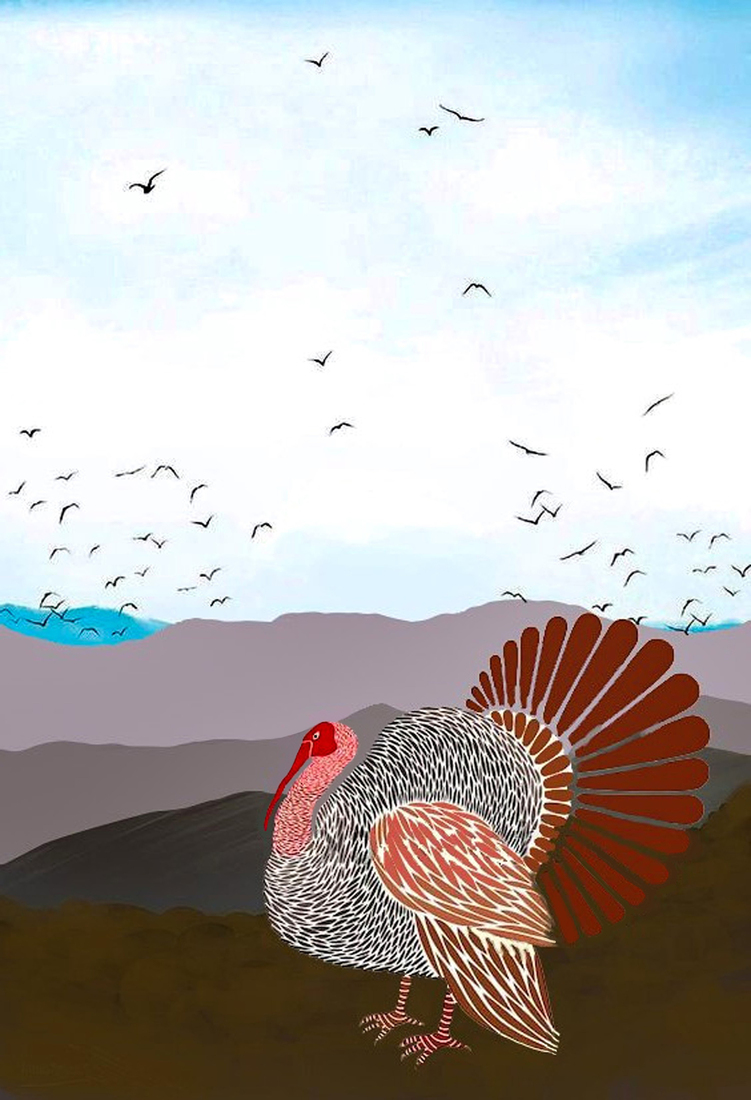 A Bird of many colors in landscape # 200