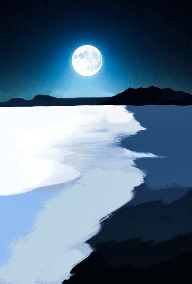 Moon over the Lake #136