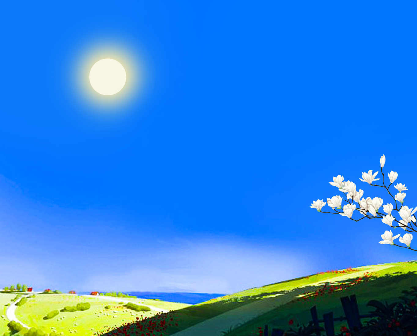 Spring landscape with flower #159