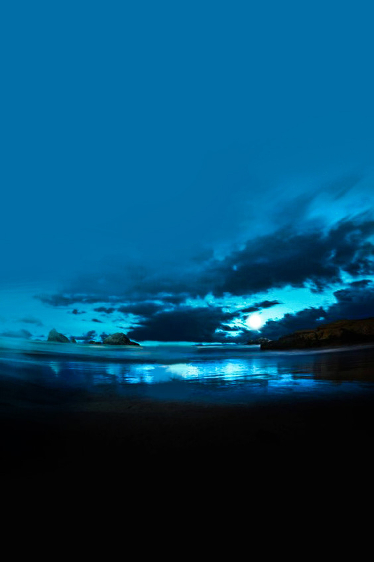 Blue landscape sun #119