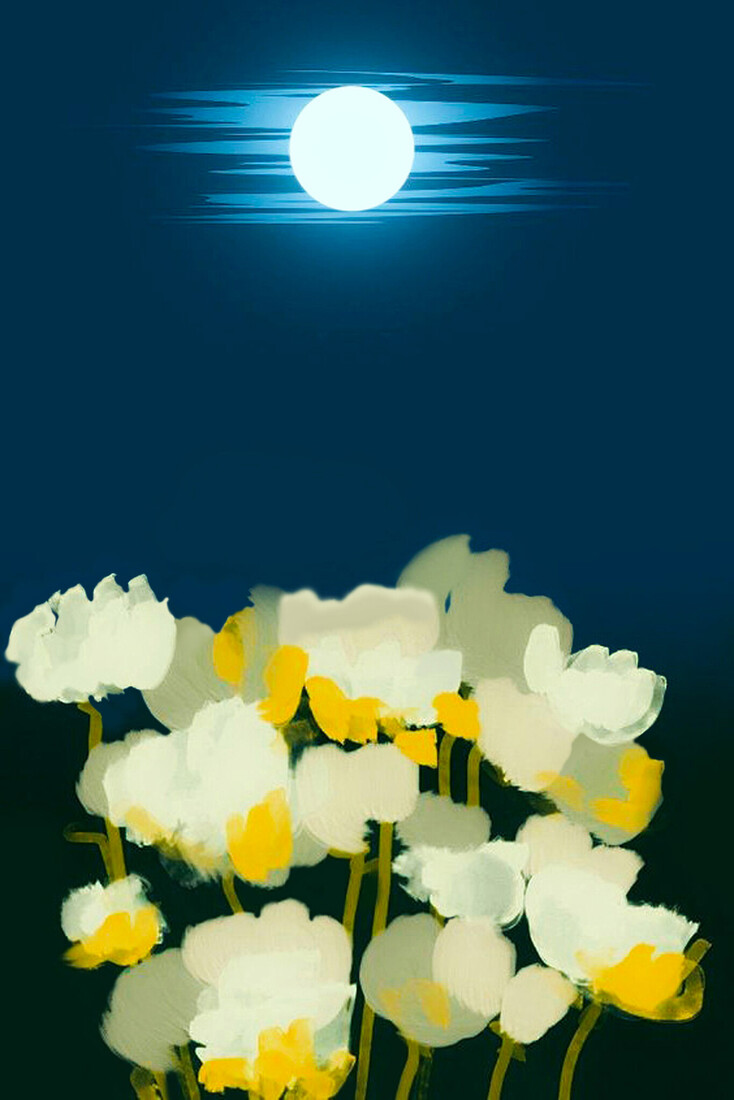 Spring flowers moon of peace #134