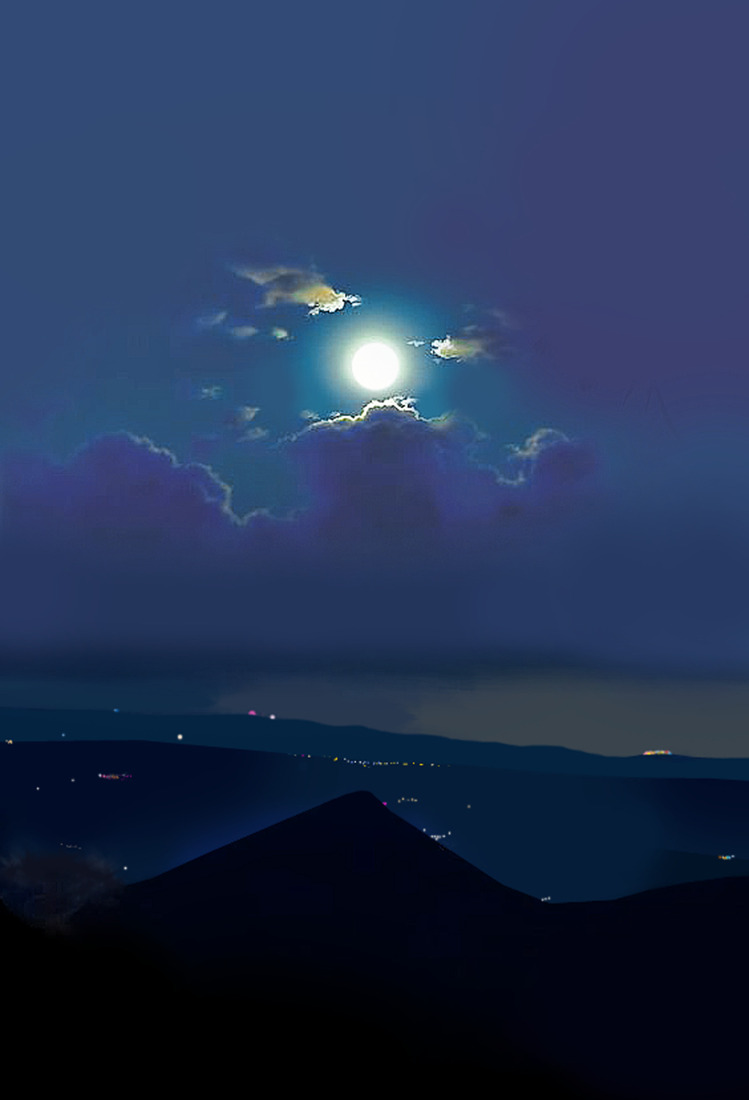 The night moon of the city #190