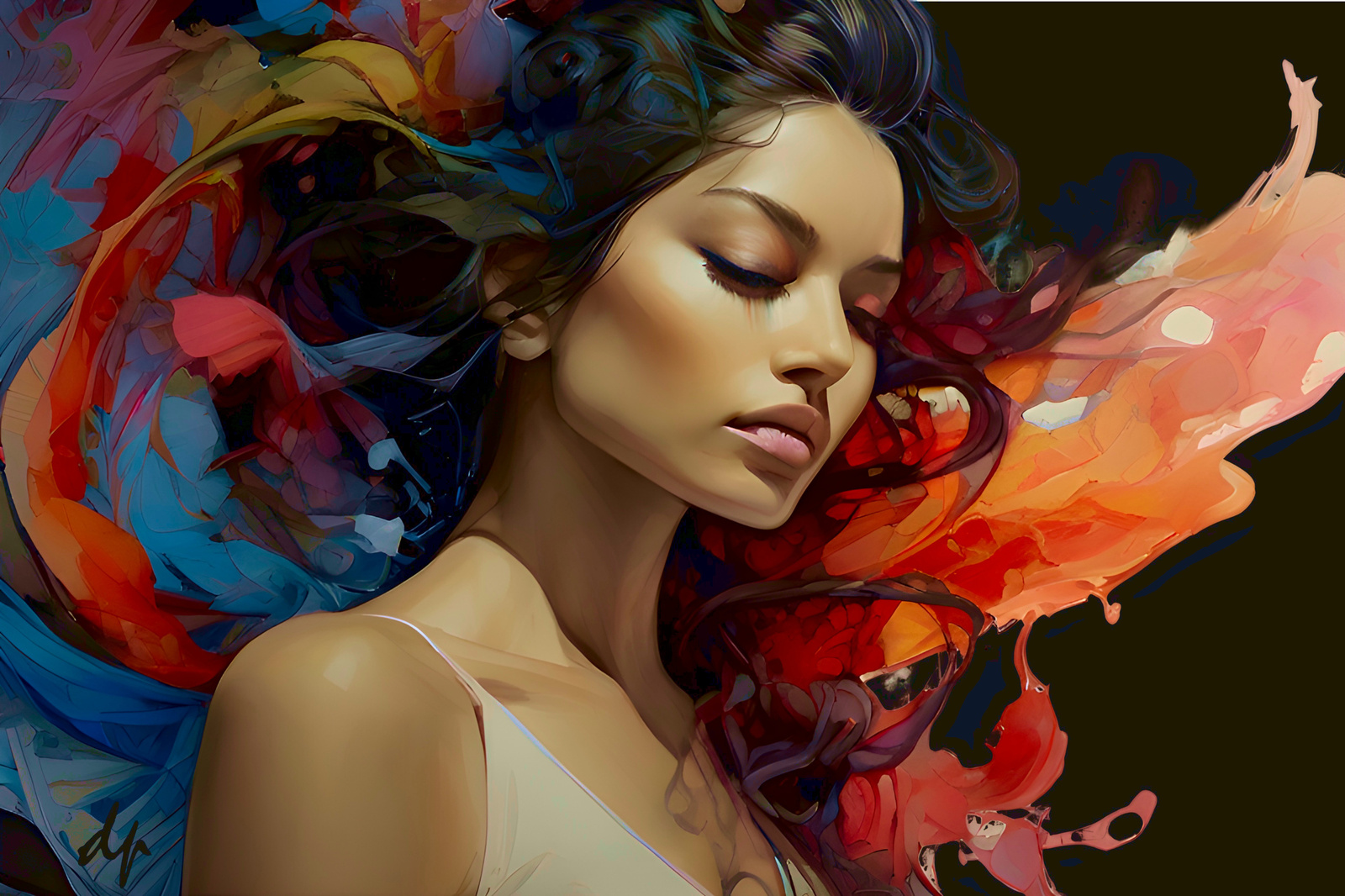 Latin Woman in color