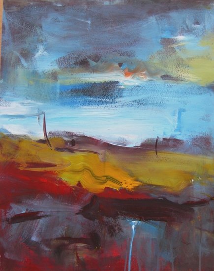 Werk op papier landschap