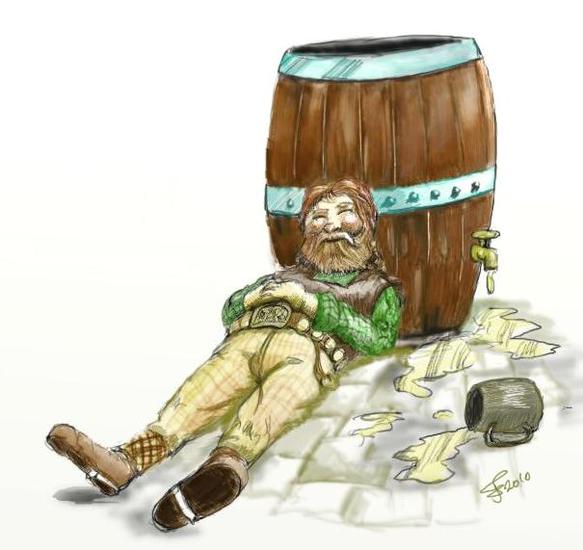 happy drunk dwarf