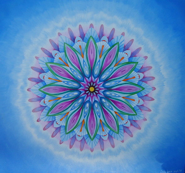 Blauwe mandala