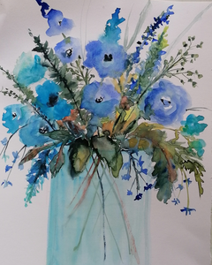 Bloemen in aquarel