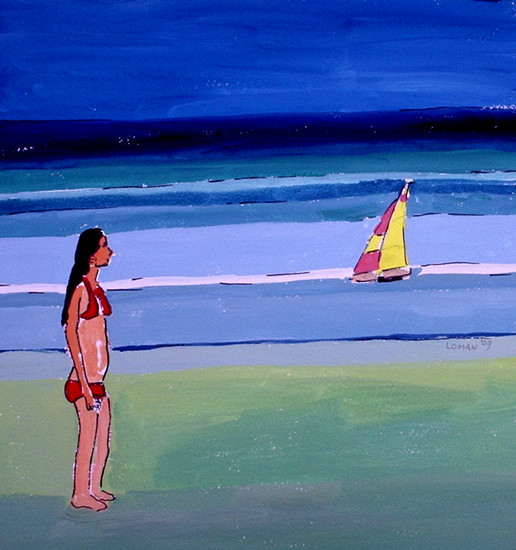 het meisje bij de zee