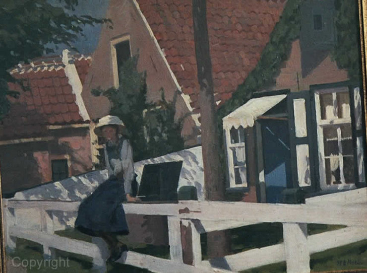 Girl sitting on a fence