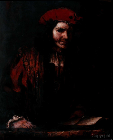 Copy of Rembrandt's ' Man met de rode muts'