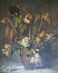 Sunflowers and Hydrangea