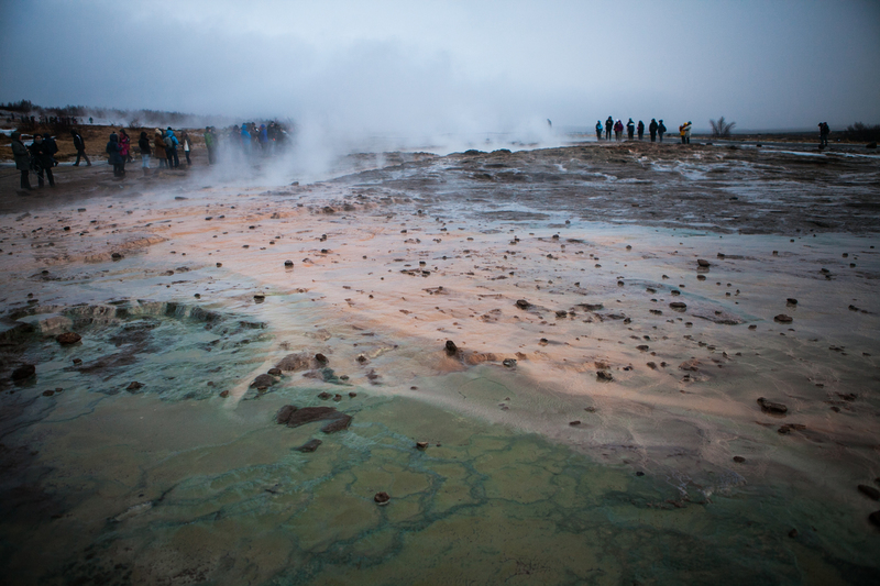 Vulkanische grond bij Geysir