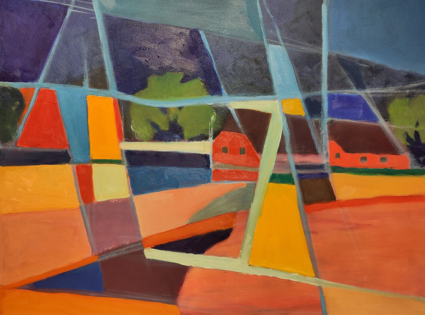 compositie met boerderijen