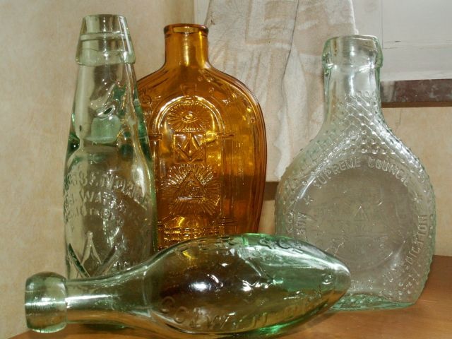 4 Masonic bottles