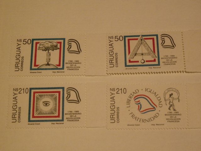 Set of 4 stamps (UY)