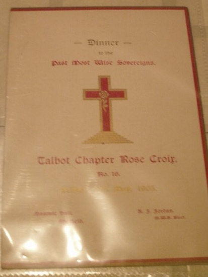 Menu 18 degree AASR (UK)