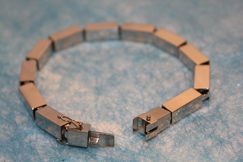 witgouden herenarmband