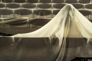 Samen met beeldend kunstenaar José Krijnen heb ik een fotoserie gemaakt tijdens corona in de gesloten kapel van Park Zuiderhout. José bedacht het concept, waarbij zoals een verlaten huis alle stoelen, beelden en het orgel zijn bedekt met grote kleden textiel, in afwachting van betere tijden. Park Zuiderhout is een woonzorggemeenschap waar wij beiden werken. Onderdeel van Park Zuiderhout is het 100-jarige missiehuis met de kapel, die normaal dagelijks gebruikt wordt voor de dienst.