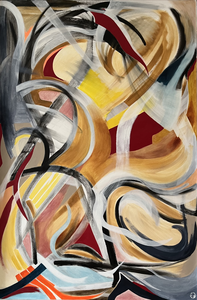 Abstracten in acrylverf.