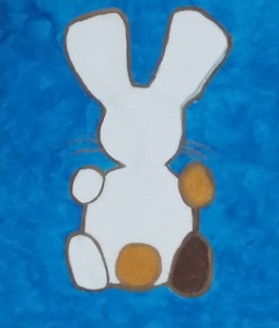 geschilderd met en naar aanleiding van de kindertekeningen
vaak met een goudrandje... sparkel... 