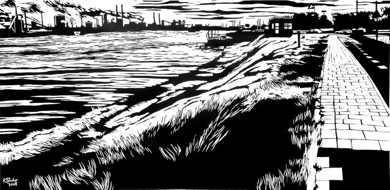 Steiger richting IJmuiden