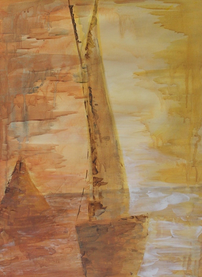 Zeilen bij avondlicht