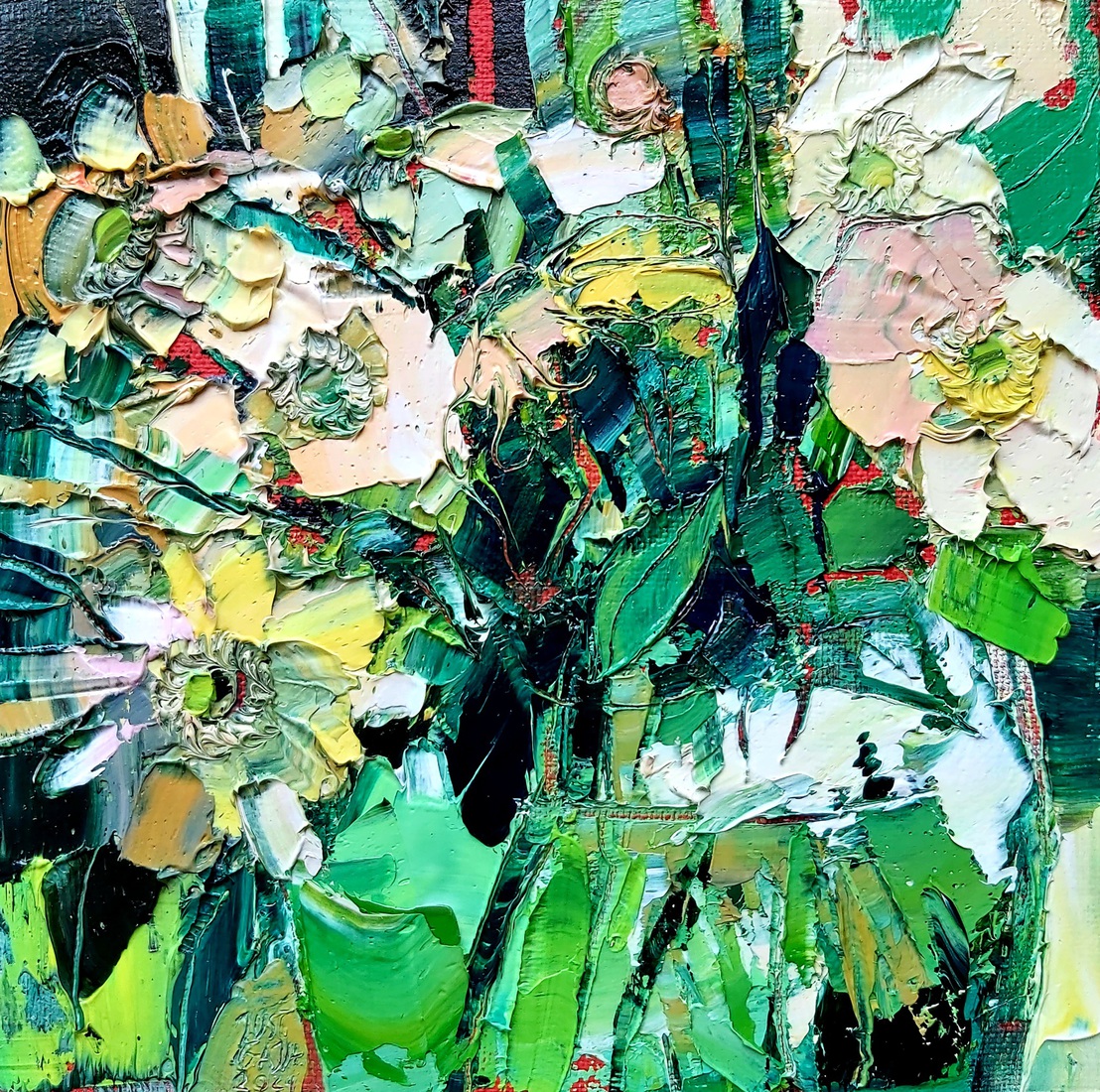 Stilleven met bloemen -  semi-abstract Nr. 01