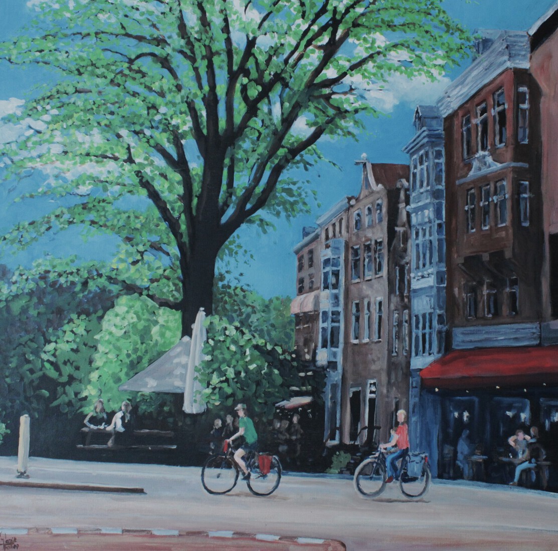 Fietsers in de Utrechtse straat