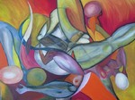 Veelal krachtige tekeningen die je dieper in de mens laten kijken. Illustratief en abstract door verschillende technieken.