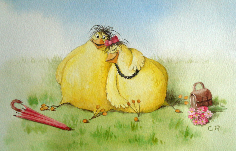 Verliefde kuikentjes