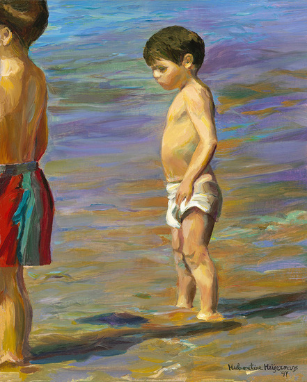 Jongetje op 't strand