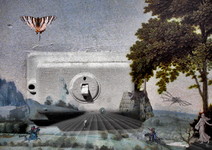 composities van landschappen met 'bizarre' taferelen 