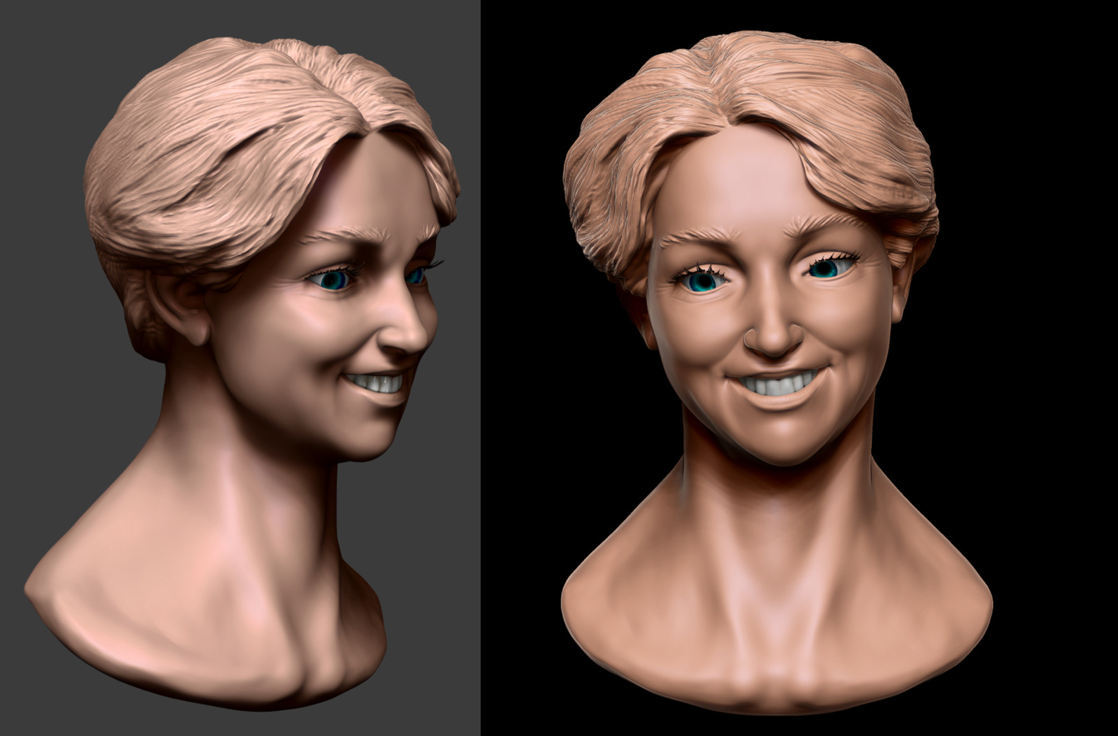 Vrouwelijke portret .3D studie