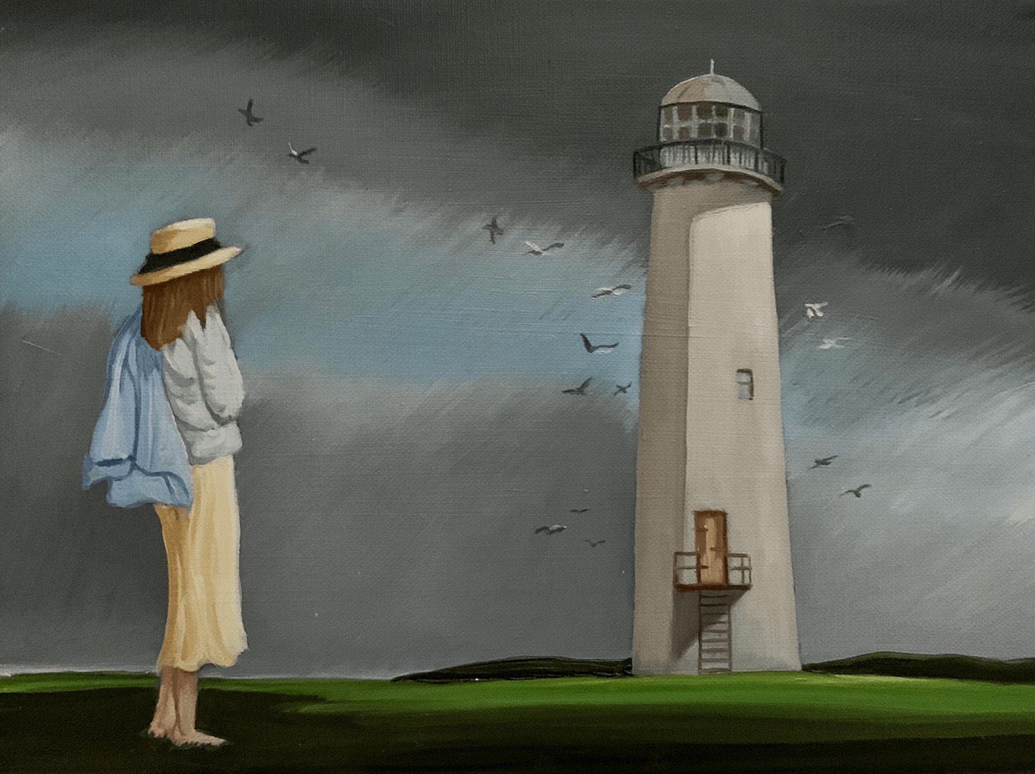 The woman and the lighthouse